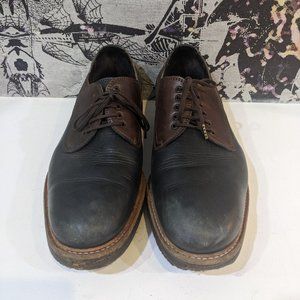 MENS HUDSON LONDON BROWN LEATHER OXFORD LACE UP SHOES SIZE 43 / 10